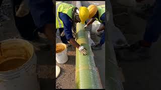 ABRASION RESISTANT OVERLAY ARO Coating on Pipe FBE Coating Painting Horizontal Drilling [upl. by Nahshon]