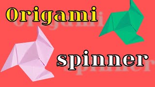 How to make an Origami antistress spinnerpaper spinner [upl. by Inittirb]