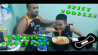 WHISPER CHALLENGE X SPICY NOODLE CHALLENGE [upl. by Enyal]