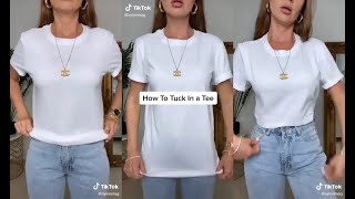 How to Tuck in a Tee  Merch Viewer DIY Tips amp Tricks Fashion Life Hack for Girls  Shorts [upl. by Keryt283]