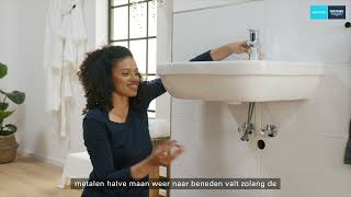 How to jouw GROHE QuickFix wastelkraan met pop up afvoerset installeren [upl. by Blainey]