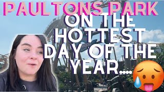 I went to PAULTONS PARK on the HOTTEST DAY OF THE YEAR  Theme Park Vlog  August 2024 [upl. by Yelra]