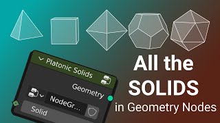 How to make the PLATONIC SOLIDS in Geometry Nodes  Blender Tutorial [upl. by Isabea]