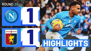 NAPOLIGENOA 11  HIGHLIGHTS  Ngonge rescues a point for Napoli  Serie A 202324 [upl. by Rother121]