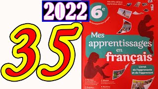 mes apprentissage en français 6 page 35 2021 [upl. by Lotte]