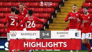 Barnsley Win Nine Goal Thriller  Barnsley 54 Barrow AFC  Emirates FA Cup 202122 [upl. by Isied]