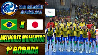 Brasil X Japão  1ª Rodada  Copa das Nações de Futsal 2023 13092023 [upl. by Aruabea]