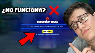 ❌ ¿FORTNITE NO SIRVE  Cómo solucionar ERROR de no entrar a FORTNITE PROBLEMA CON EMPAREJAMIENTO [upl. by Anadal720]