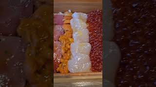 KAI SEN DON dish  Blue Fin Tuna Sea Urchin Scallop Fish Roe CRAB meat shorts [upl. by Swirsky]