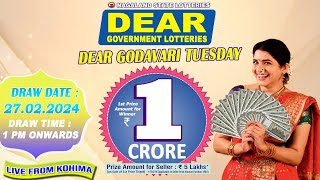 LOTTERY LIVE DEAR 1 PM 27022024 NAGALAND STATE LOTTERY LIVE DEAR LOTTERY LIVE LOTTERY SAMBAD LIVE [upl. by Orelle]