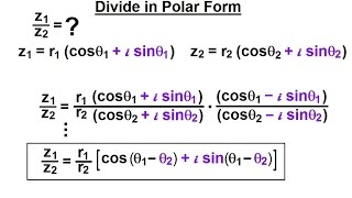 Calculus 2 Complex Numbers amp Functions 14 of 28 Divide in Polar Form [upl. by Aicrag]