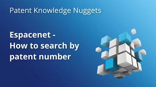 Espacenet – How to search by patent number [upl. by Ikuy]