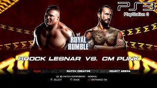 WWE 13 PS3  Brock Lesnar VS CM Punk 2KmClassic [upl. by Buyer]