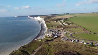 Above White Cliffs Flyby East  Seven Sisters  Birling Gap [upl. by Roon]