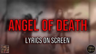 Slayer  Angel of Death Lyrics on Screen Video 🎤🎶🎸🥁 [upl. by Asset]