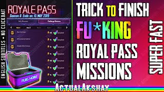 Trick to finish RP Missions Fast  Complete Royal Pass Missions Easily  PUBG Mobile [upl. by Alderson]