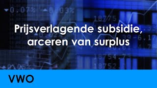 Prijsverlagende subsidie surplus arceren  Economie voor vwo  Marktresultaat en Overheidsinvloed [upl. by Kane]