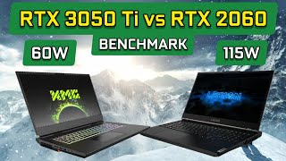 RTX 3050 Ti Laptop Vs RTX 2060 Laptop  8 Popular Games Tested [upl. by Misty]