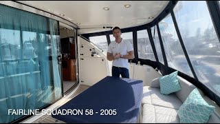 Fairline Squadron 58  For Sale [upl. by Giacopo]