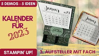 Mini Tischkalender mit Aufbewahrungsbox Anleitung Stampin up [upl. by Nolyar368]