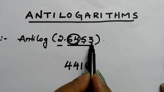 Easy way to find Antilogarithms [upl. by Libnah]