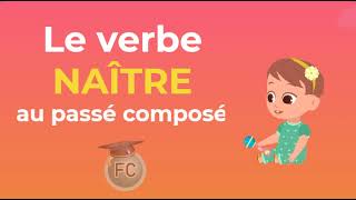 Le verbe Naître au passé composé To be born past tense frenchconjugation learnfrench [upl. by Arolf]