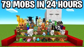 I Trapped EVERY Mob in 24 HOURS in Minecraft [upl. by Ardnosal]