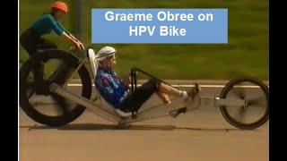 Graeme Obree  World Hour Record Rider on Tomorrows World Riding Recumbent Cycle Bike for HPV [upl. by Atenaz]