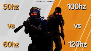 50Hz vs 60Hz vs 100Hz vs 120Hz  CSGO [upl. by Syverson]