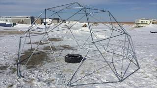 130 Geodesic Dome 2V Frame Build with conduit struts Part 2 2020 [upl. by Teena]