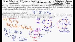 Olimpíadas de Física  Movimento circularRotação e translação de rodas [upl. by Novahs]