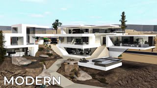 Bloxburg MANSION modern luxury house NO LARGEPLOT  House Build [upl. by Elazaro]