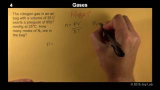 Gases 4 Calculate Moles of Nitrogen Gas [upl. by Eet]