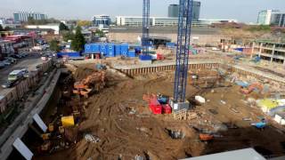 Residential Development Brentford Lock West  Construction Time Lapse  January 2017 [upl. by Ballou315]