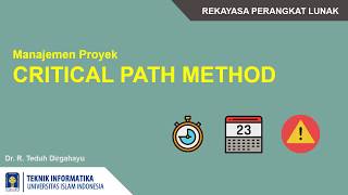 Manajemen Proyek  Critical Path Method CPM [upl. by Hamford]