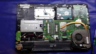 Replacing the heatsink and cooling fan in a Toshiba P70 laptop computer  cooler repair tutorial [upl. by Devondra]