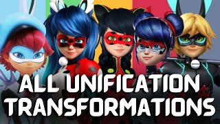 Miraculous All Unification Transformations Season 15  Miraculous Ladybug [upl. by Gilberte958]