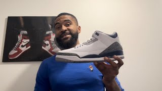 GEORGETOWN VIBES Jordan 3 Midnight Navy Review [upl. by Athiste]