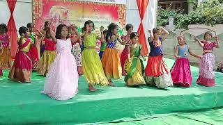 Bathukamma songsschool lo dance program ma papa dance youtube dance video [upl. by Ridgley662]