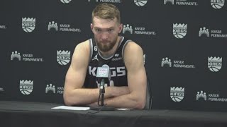 We let go of our foot on the gas  Domantas Sabonis  Postgame Interview  Kings vs Bucks [upl. by Monahon]