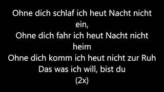 Ohne Dich Münchner Freiheit lyrics [upl. by Gnok835]