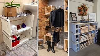 226 iDEAS de MUEBLES con CAJAS DE MADERA DECORADAS y creativas para un hogar elegante y organizado [upl. by Winni]