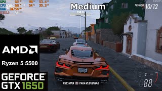 Forza Horizon 5  GTX 1650 amp RYZEN 5 5500 [upl. by Fairlie]