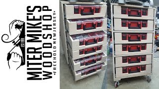 Miter Mikes Milwaukee Jobsite Drawer Organizer Cabinet [upl. by Engamrahc]