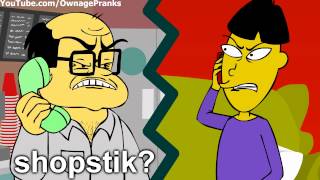 Angry Asian Restaurant Prank Call ANIMATED Ownage Pranks [upl. by Mcclure939]