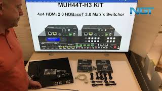 AVBOX MUH44TH3 KIT Матричный коммутатор 4x4 HDMI 20 HDBaseT 30 [upl. by Hennebery]