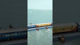 বিশ্বের সবচেয়ে খতরনাক ব্রিজ  Pamban Train Bridge shorts [upl. by Munniks616]