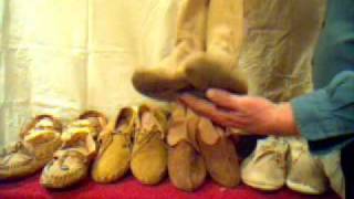 Moccasins I have madewmv By Leatherfoot [upl. by Bernadene]