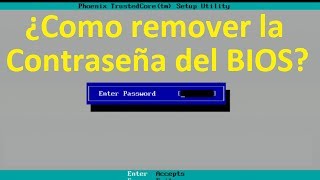 Como quitar o remover la Contraseña ó Password del BIOS en Laptops y Netbooks [upl. by Dunton]