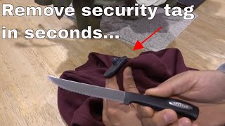 Remove security tag from clothing  hack [upl. by Kellina970]